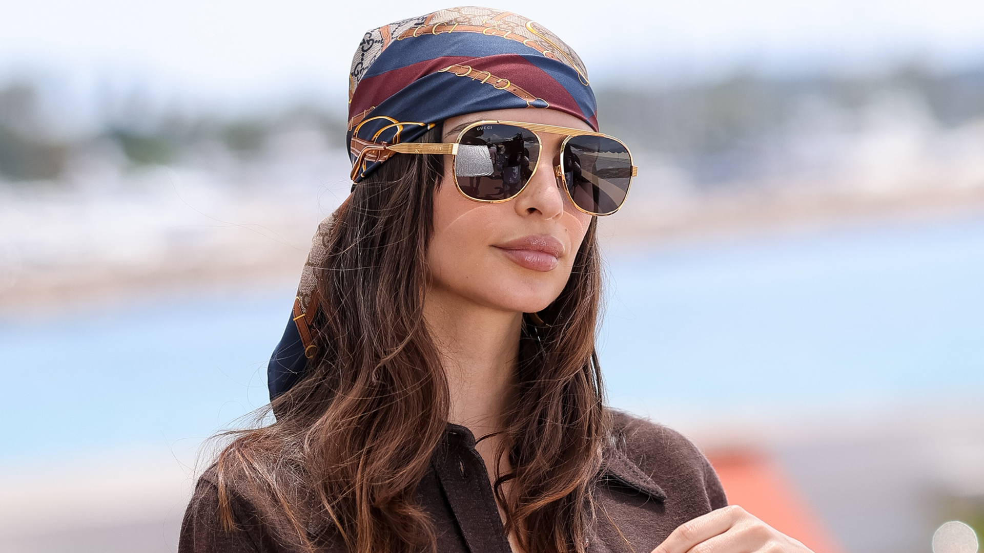 Emily Ratajkowski wears head-to-toe Gucci at the Cannes Film Festival.