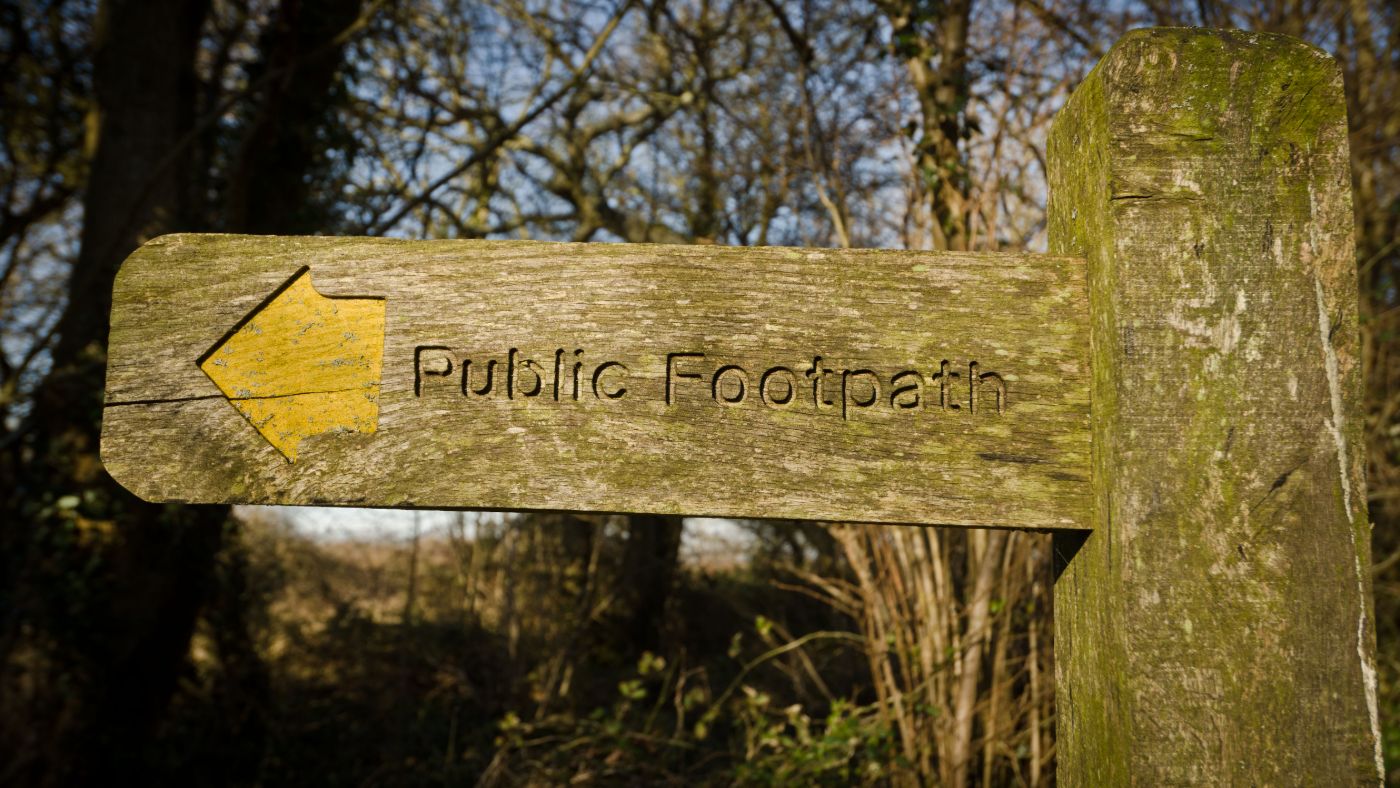 Public footpath sign