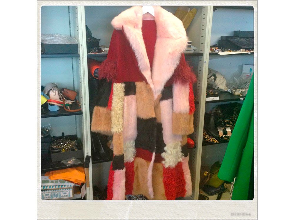 Topshop Unique patchwork coat