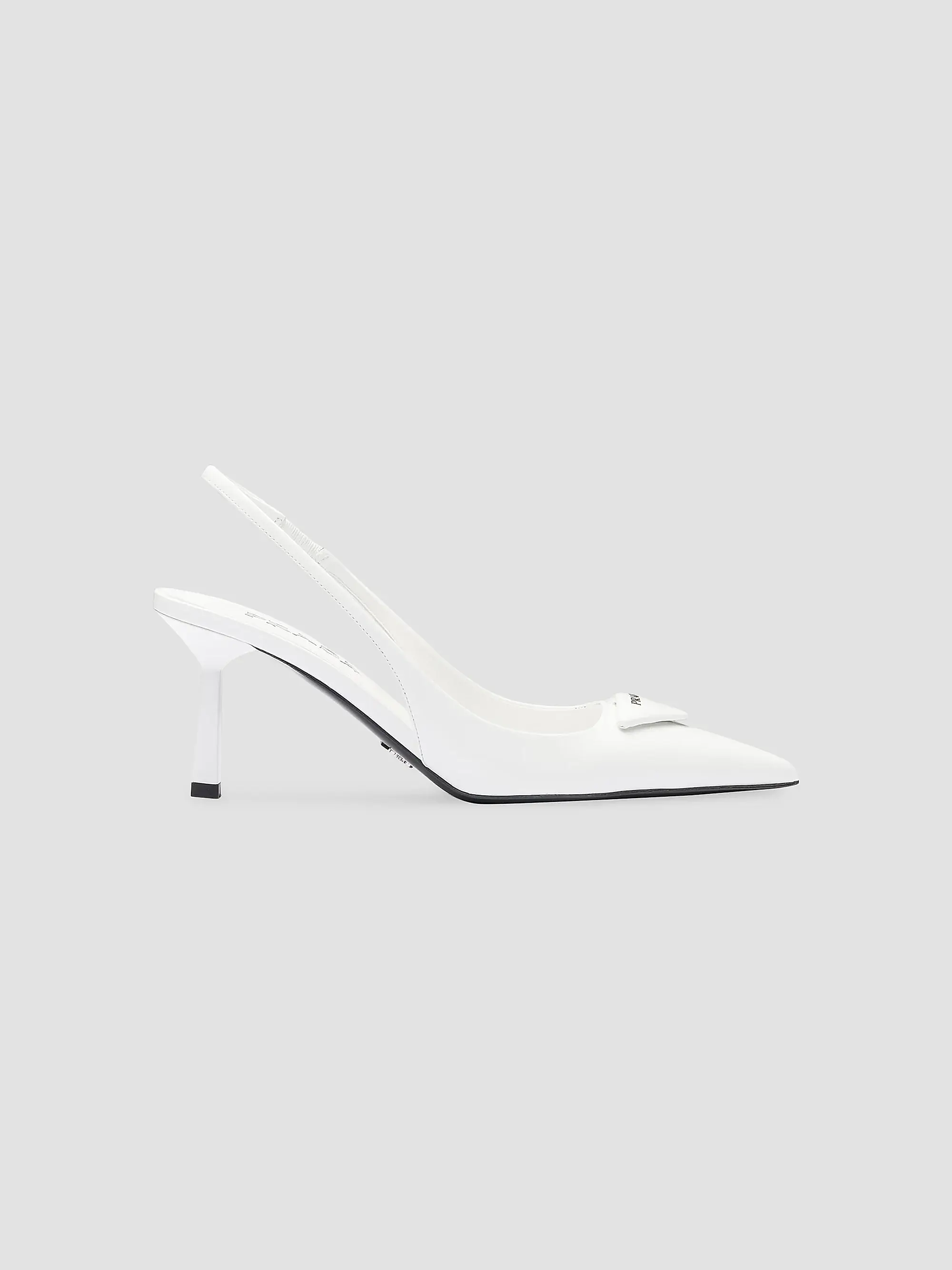 Brushed Leather Slingback Pumps
