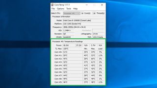 How to check your PC’s CPU temperature step 10: Open Core Temp and check CPU core temperatures at the bottom of the app
