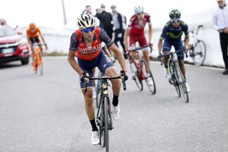 Vincenzo Nibali (Bahrain-Merida) attacks