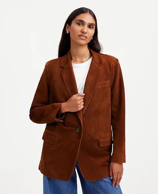 Madewell, The Kline Blazer in Suede