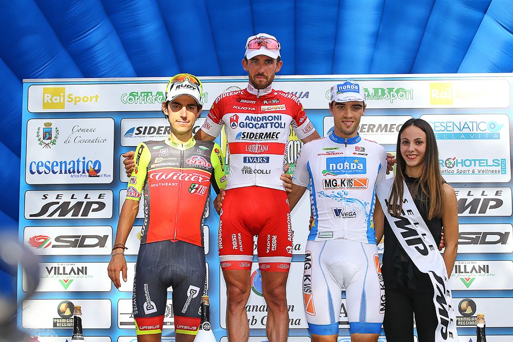 The 2016 Memorial Marco Pantani podium