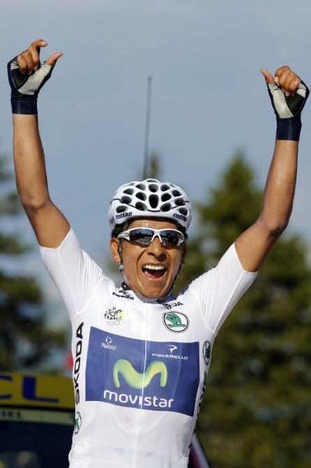 Nairo Quintana (Movistar) won stage 20 of his first Tour de France