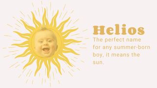 Image of a sunshine highlighting Helios as one of the Greek baby names