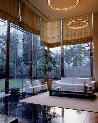 Glass-walled living area, overlooking the garden