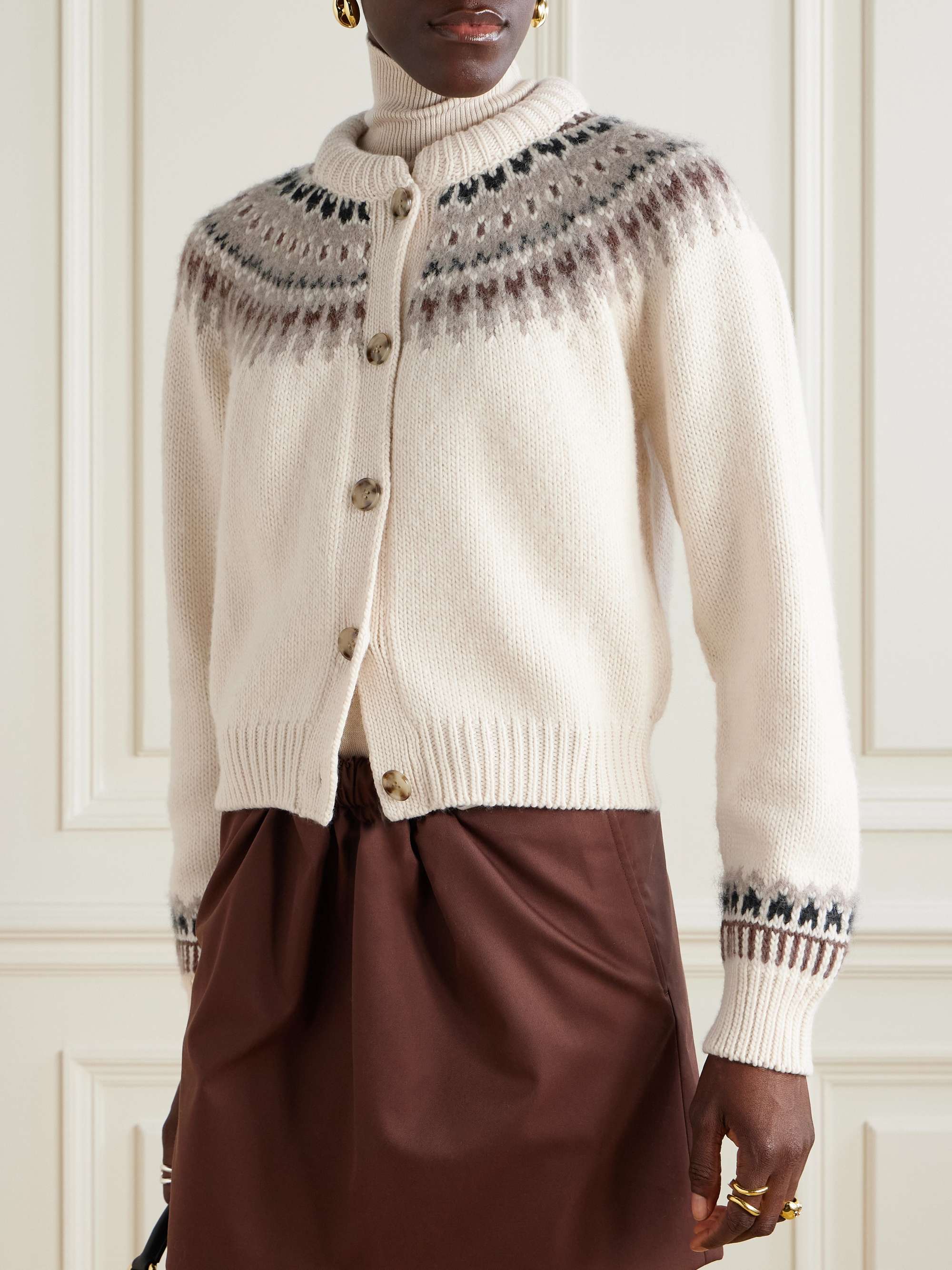 Clarke Fair Isle Wool-Blend Cardigan