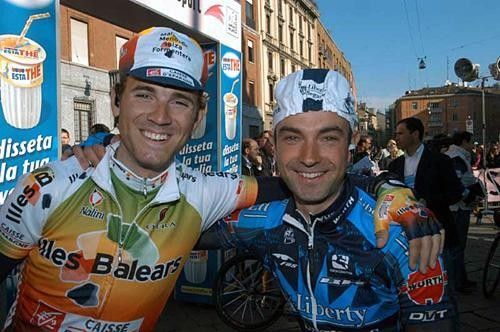 Big buddys: Alejandro Valverde (Illes Balears) and Angel Vicioso (Liberty)