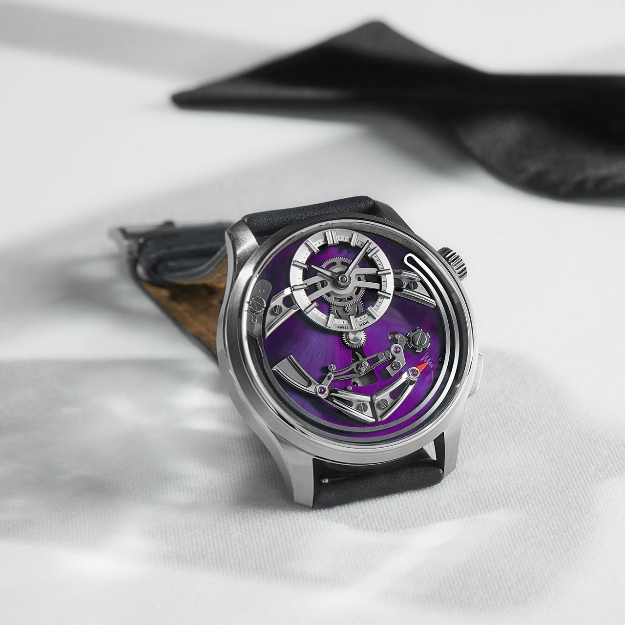 The Christopher Ward C1 Bel Canto on a leather strap