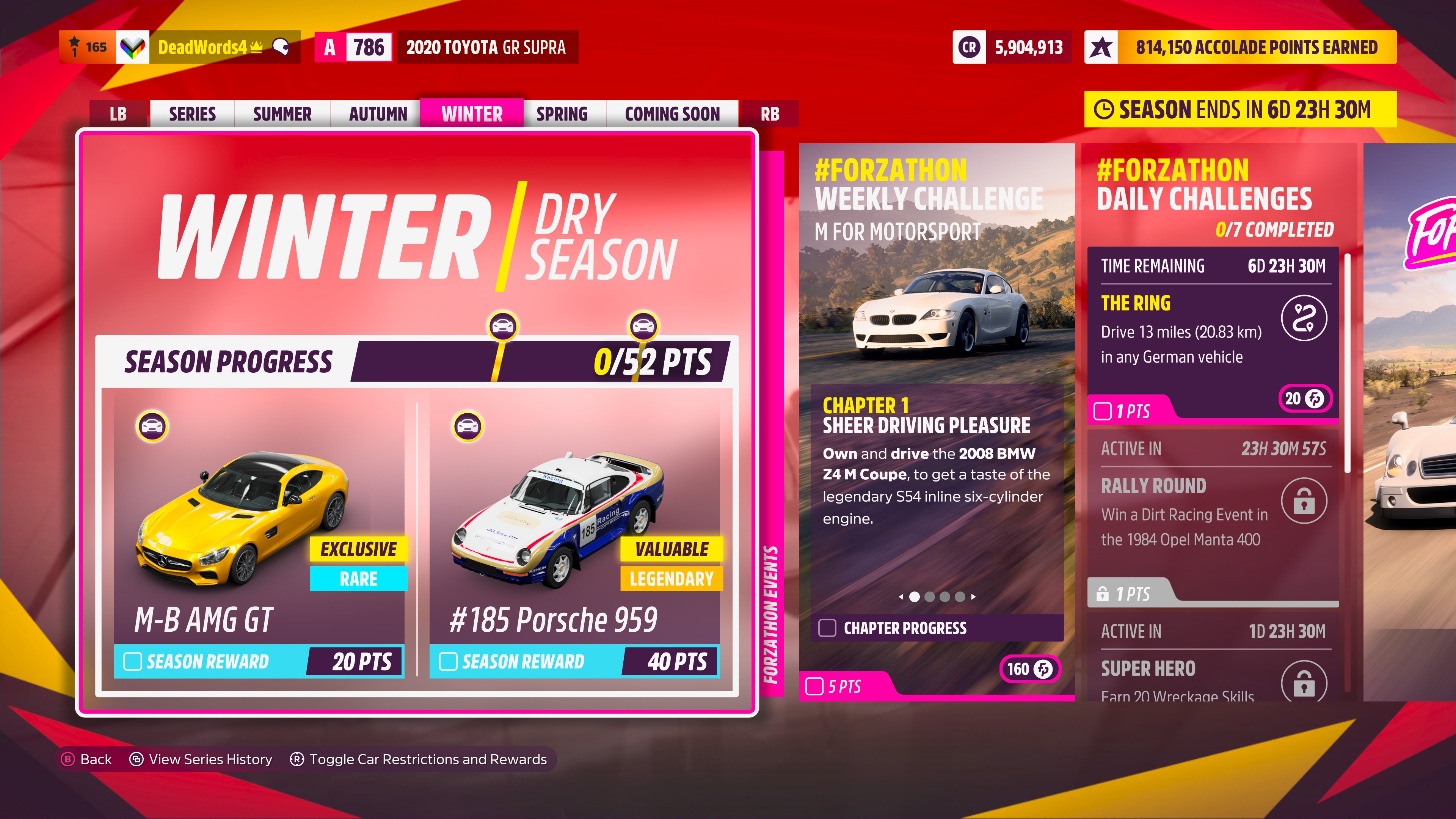 Screenshot of Forza Horizon 5 Festival Playlist Series 8 Winter.