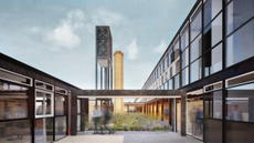visualisations of the refurbishment of hunstanton school / smithdon high school, a brutalist school by alison and peter smithson