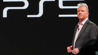 Jim Ryan in front of a PS5 logo