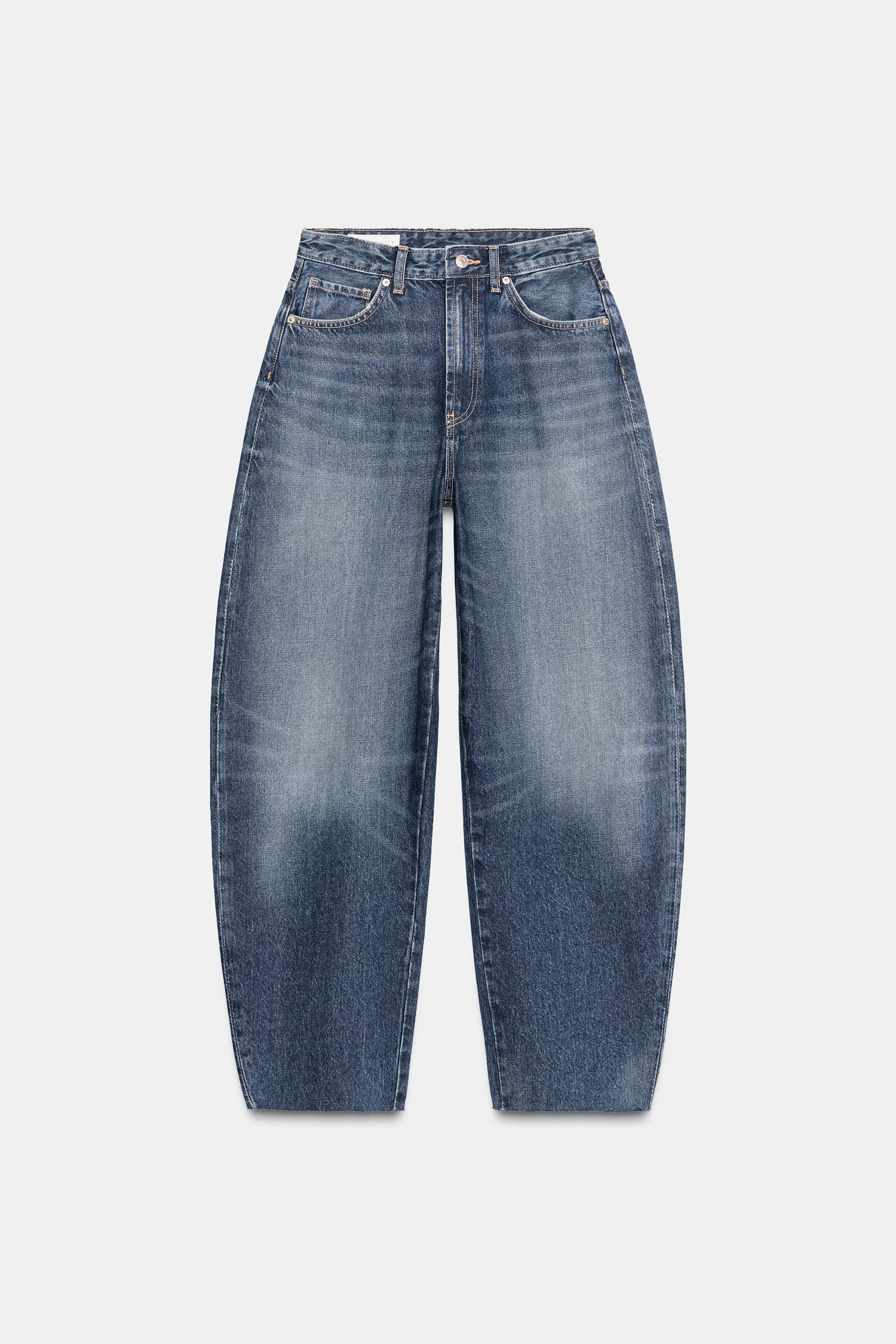 Trf High-Waist Barrel Jeans