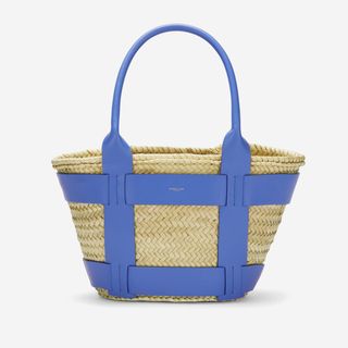 The Santorini | Natural Basket Azure Smooth | Demellier