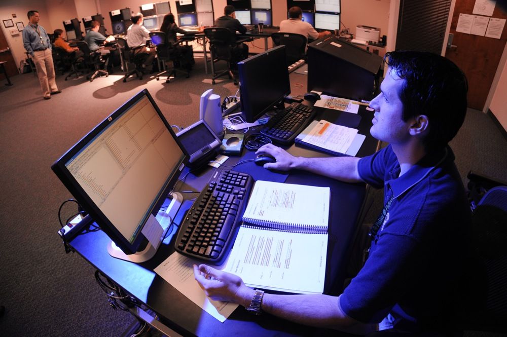 An instructor leads a class at the Defense Cyber Investigations Training Academy in Linthicum, Md., in September 2010. 