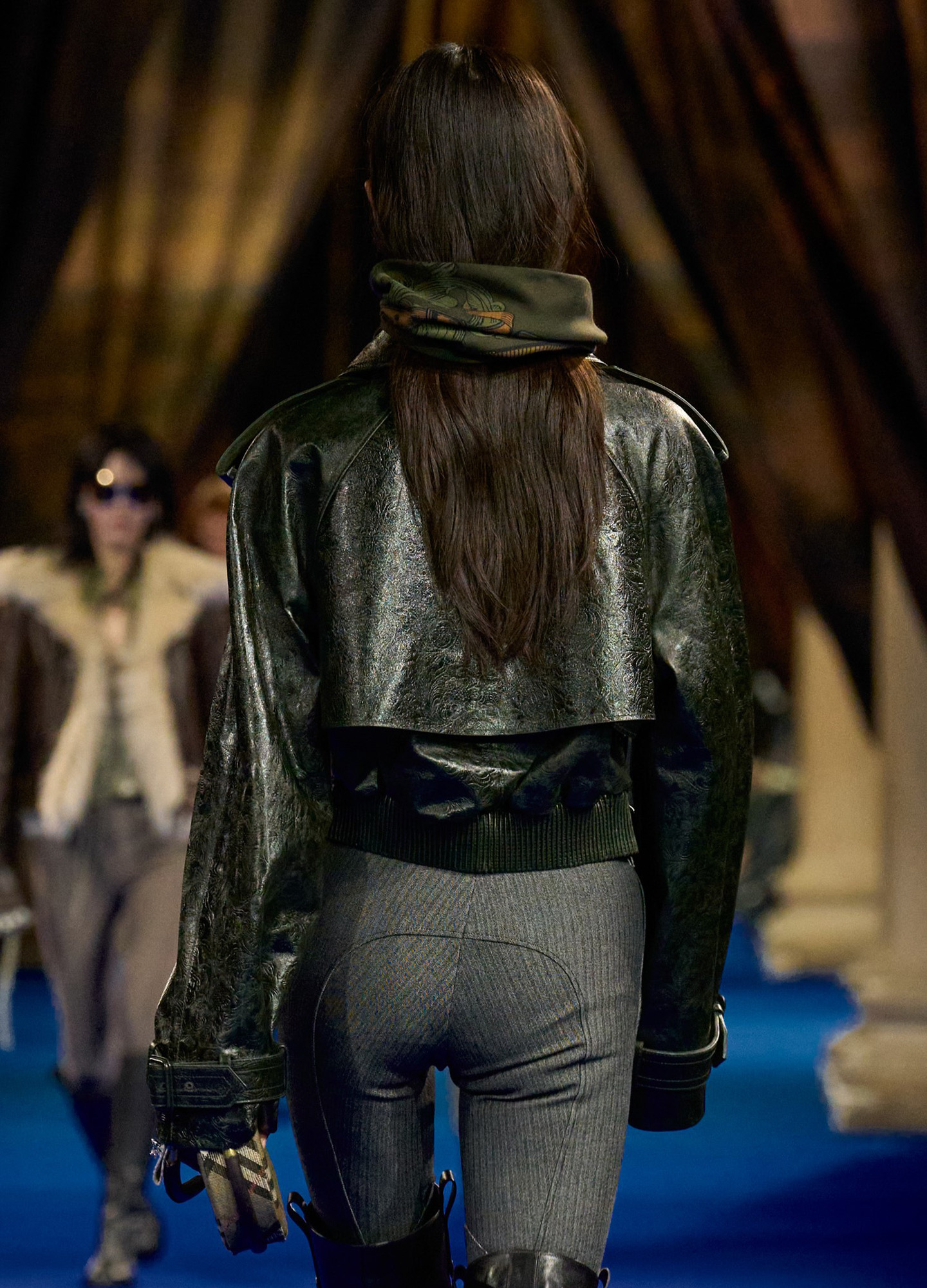 Model walking Burberry A/W 2025