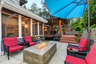 backyard space with fire pit and outdoor seating