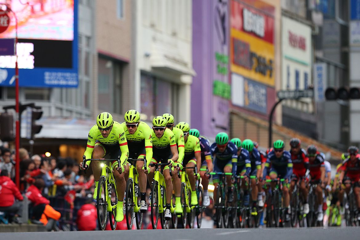 Trek-Segafredo stand out in their high-vis kits