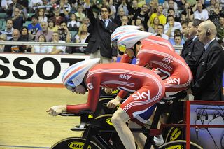 Start, Britain wins team pursuit, Manchester Track World Cup 2011