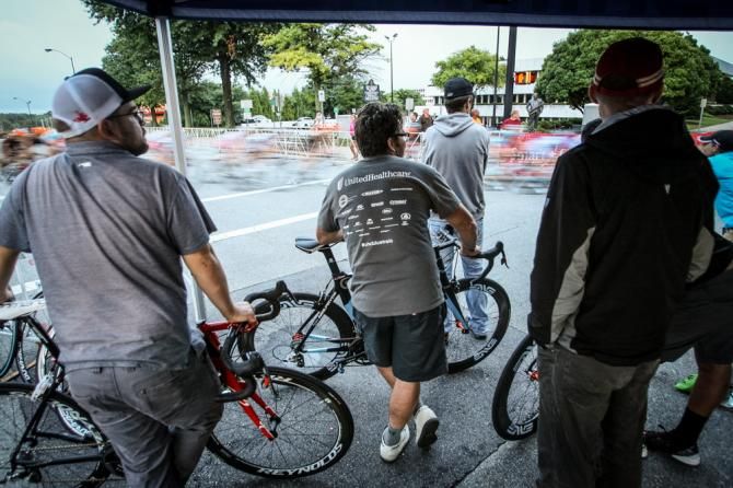 Mechanics stay at the ready in case of any mishaps.