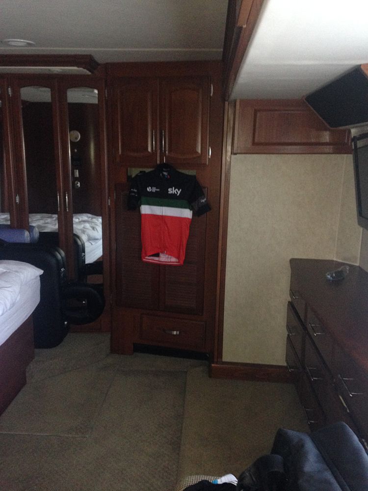 Richie Porte's motorhome for the Giro d'Italia