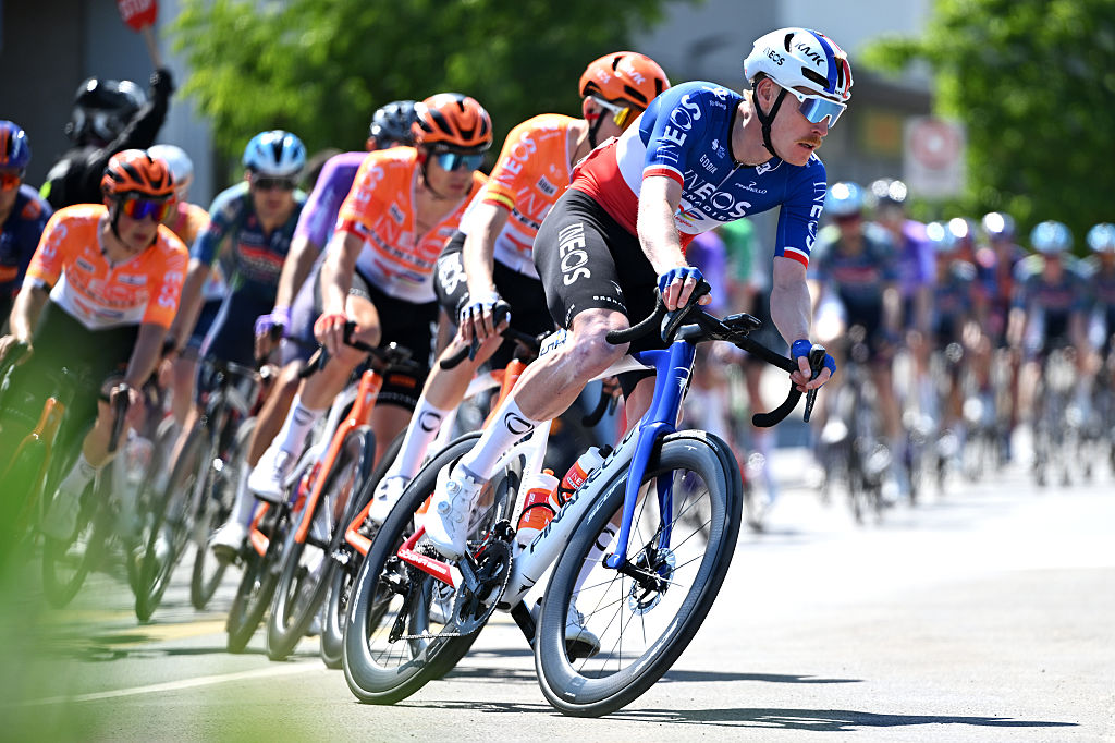 ORBE, SWITZERLAND - MAY 01: Dorian Godon of France and Team INEOS Grenadiers competes during the 79th Tour de Romandie 2026, Stage 3 a 176.6km stage from Orbe to Orbe / #UCIWT / on May 01, 2026 in Orbe, Switzerland. (Photo by Dario Belingheri/Getty Images)