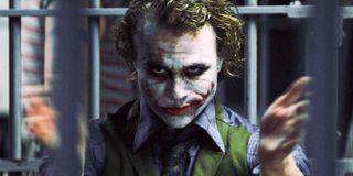 The Dark Knight Heath Ledger clapping as the Joker