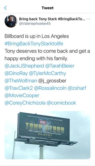 The Tony Stark billboard
