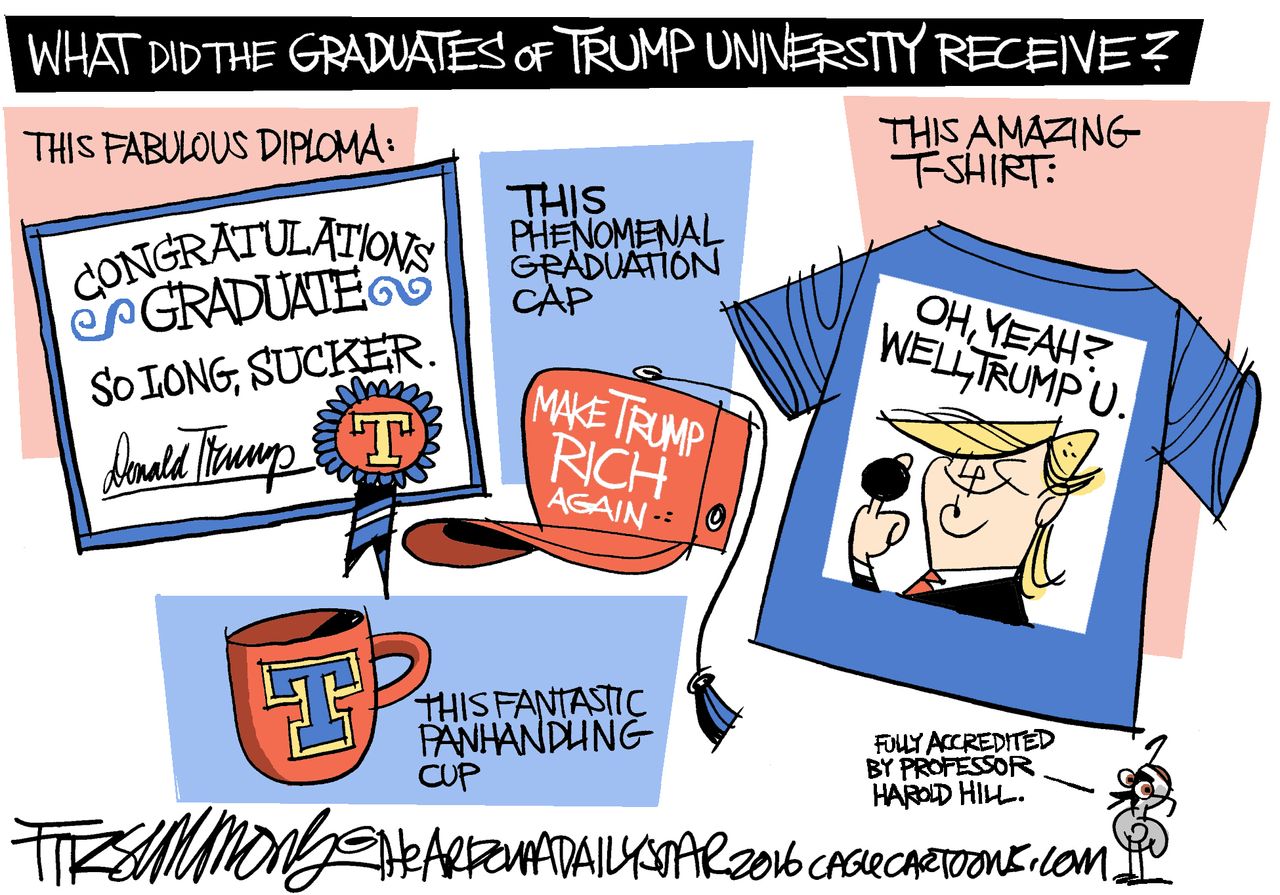 Political Cartoon U.S. Trump University