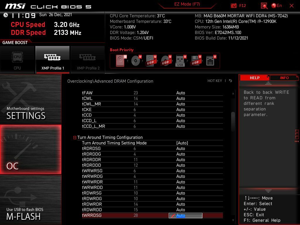 MSI MAG B660M Mortar WIFI DDR4