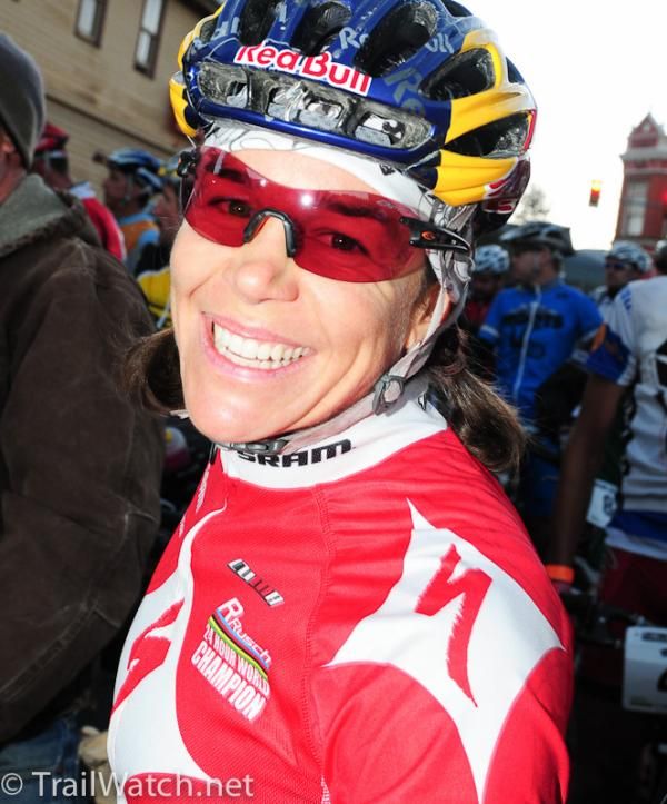 Rebecca Rusch (Specialized) had a front row start.