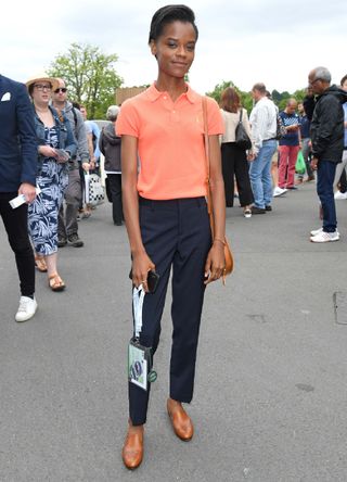 Letitia Wight in a casual outfit for Wimbledon 2023