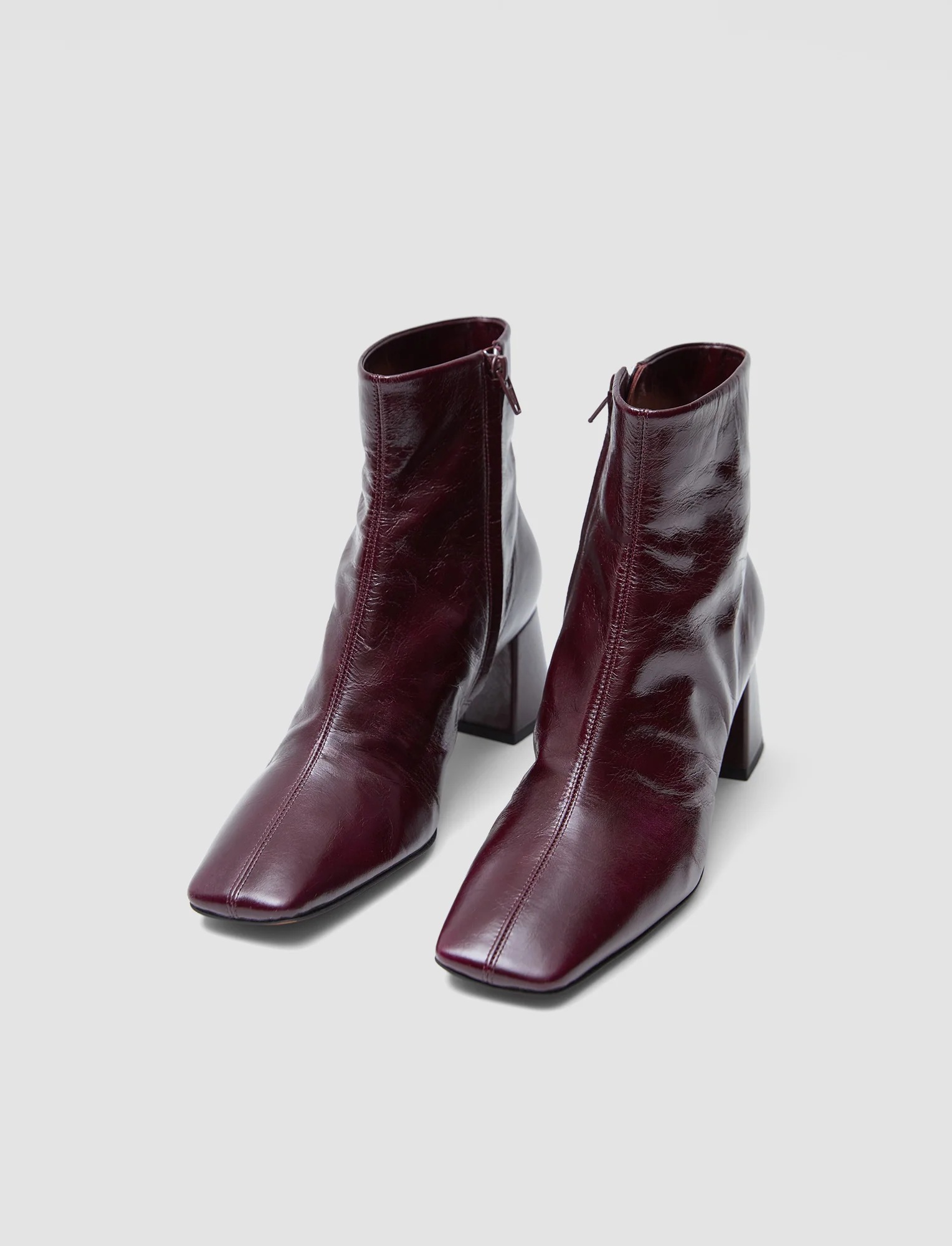 JOSEPH, Heeled Patent Leather Ankle Boots