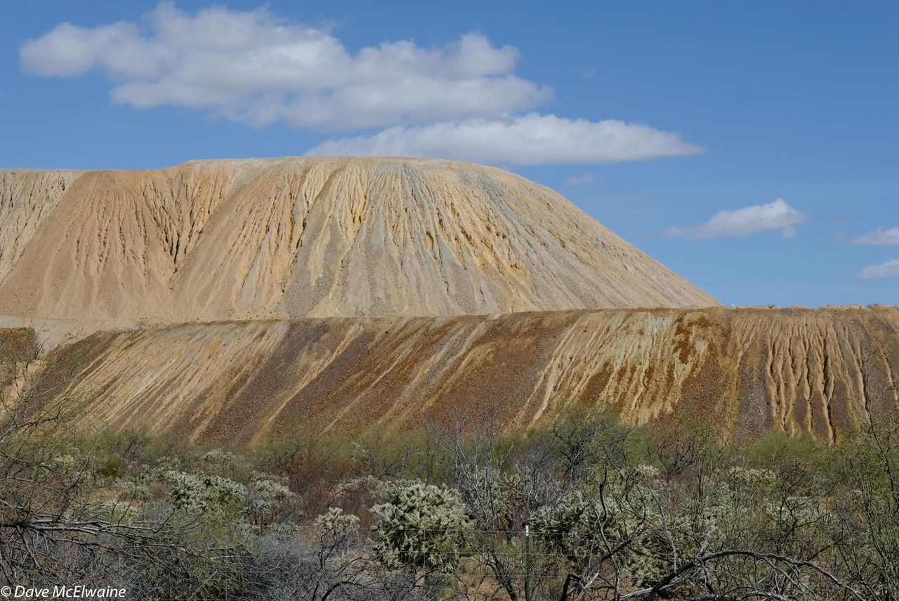 Copper mines scarred the landscape along the course