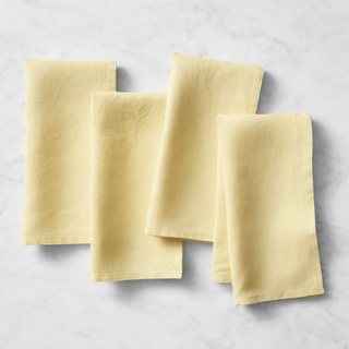 yellow linen napkins