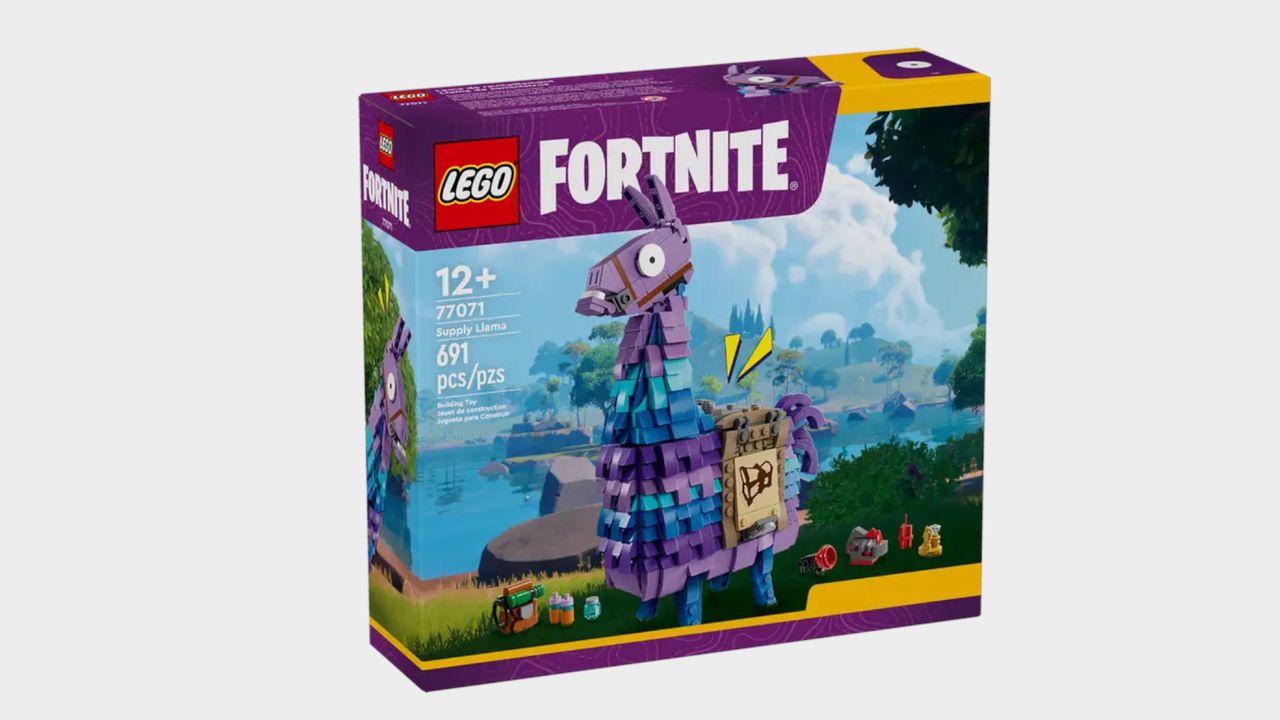 Lego Supply Llama set on a plain background