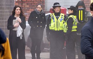 Carla Connor breaks down as she realises the factory roof collapse is all her doing.