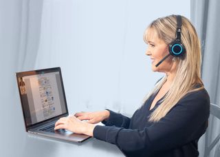 Female Teletherapy Essentials therapist conducting session.