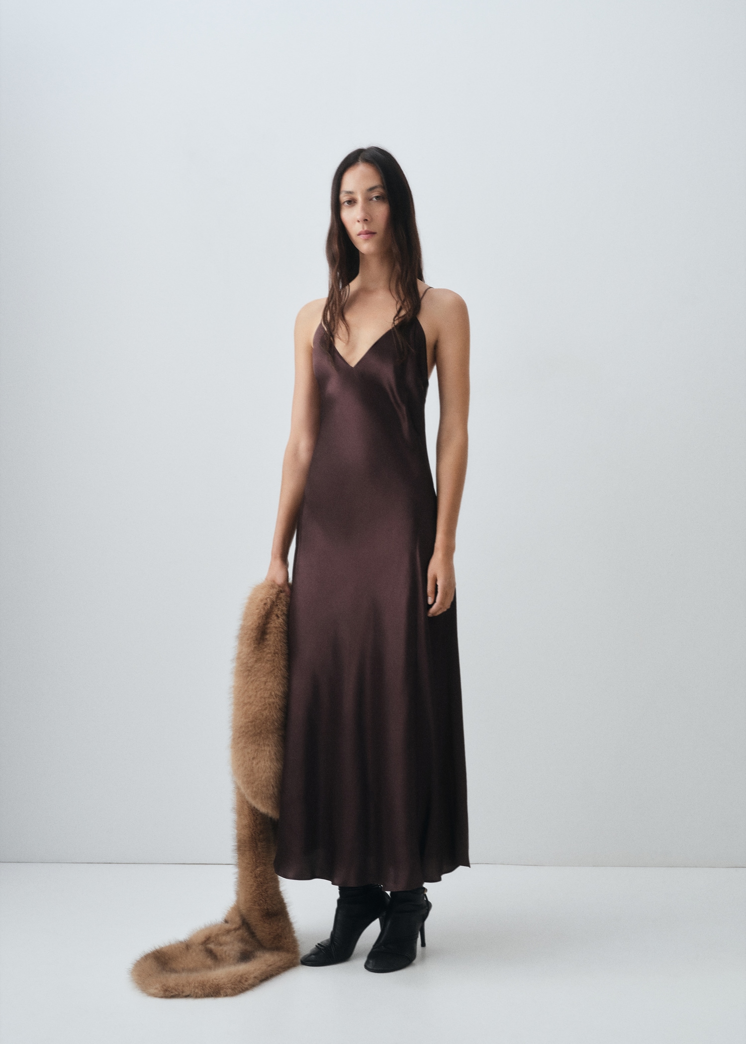 Silk Satin Dress - Women | Mango Usa