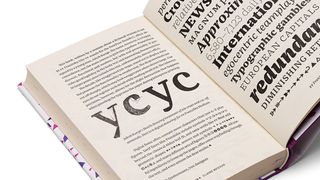 open book with typography