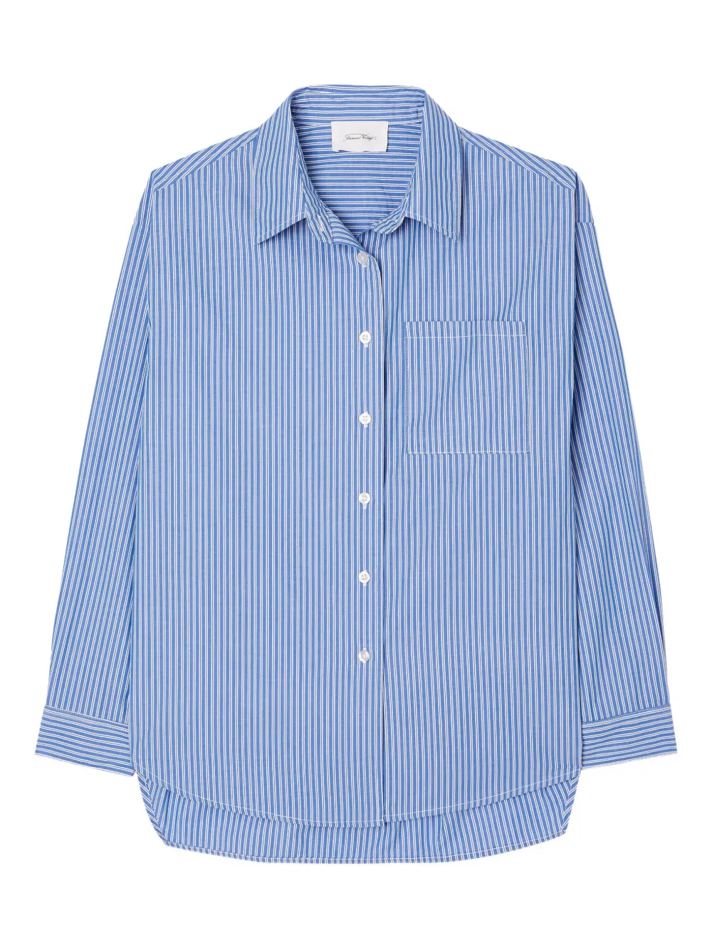 American Vintage Zatybay Striped-Pattern Button Shirt | M/l