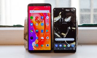 OnePlus 5T (left) and Essential Phone (right)