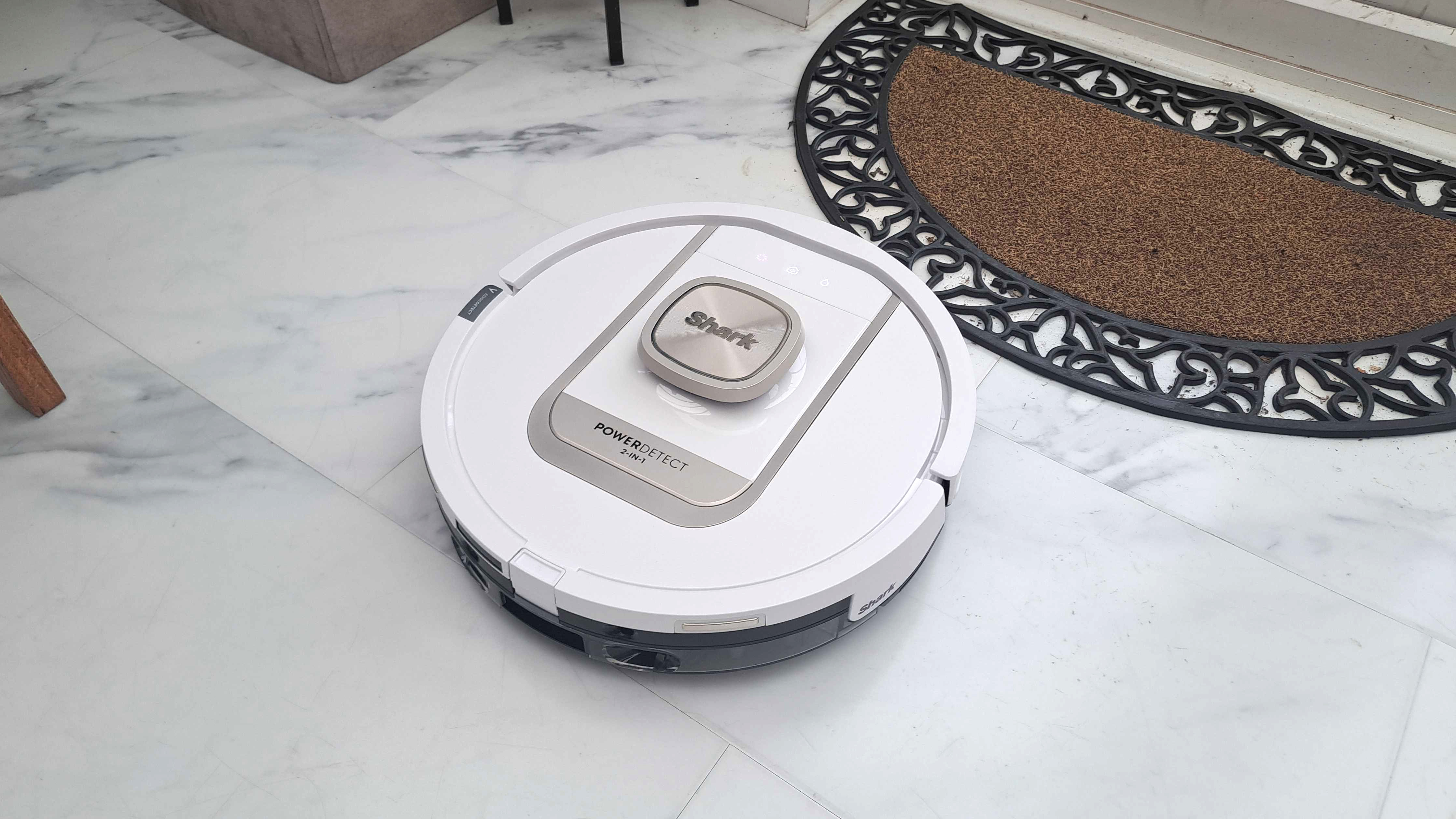 Shark PowerDetect ThermaCharged robot vac near doormat