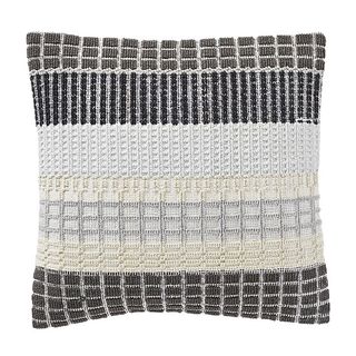 printed pattern cushion in black with white colours