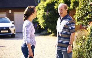 Peter smiling at Cathy in Mum