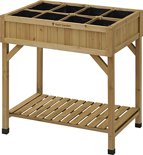 Vegtrug 8 Pocket Herb Planter Natural, 78x58x80 Cm