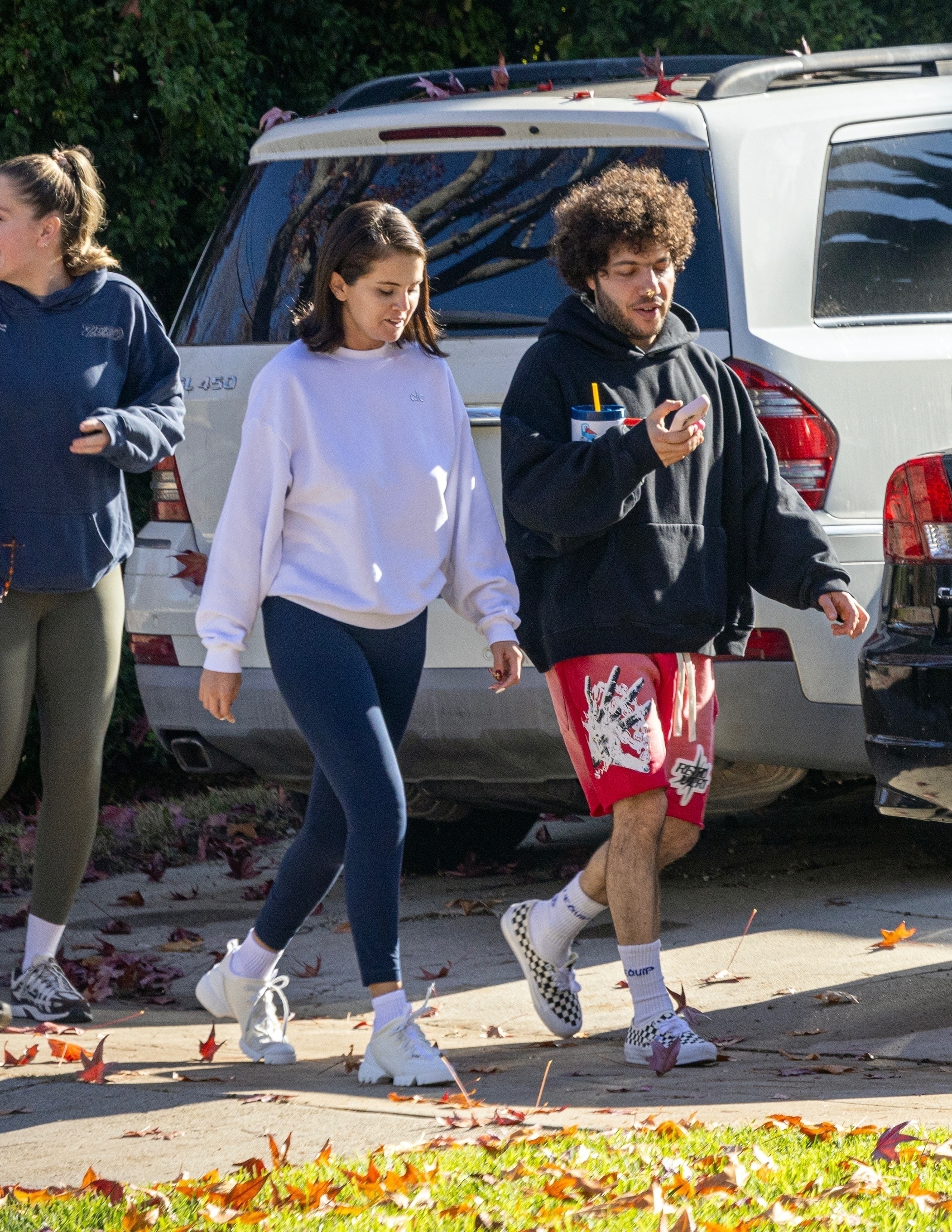 Selena Gomez wore split-sole Dior sneakers in L.A. with Benny Blanco