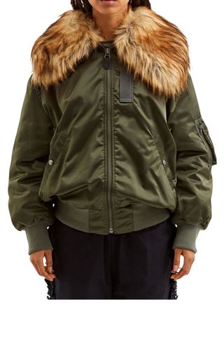 Rhodolirion B-15 Type Big Collar Jacket - Army Twill