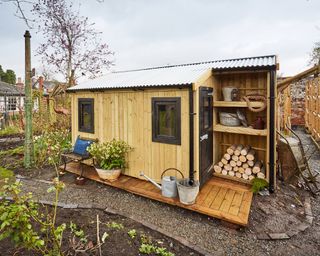 modular shed and log store